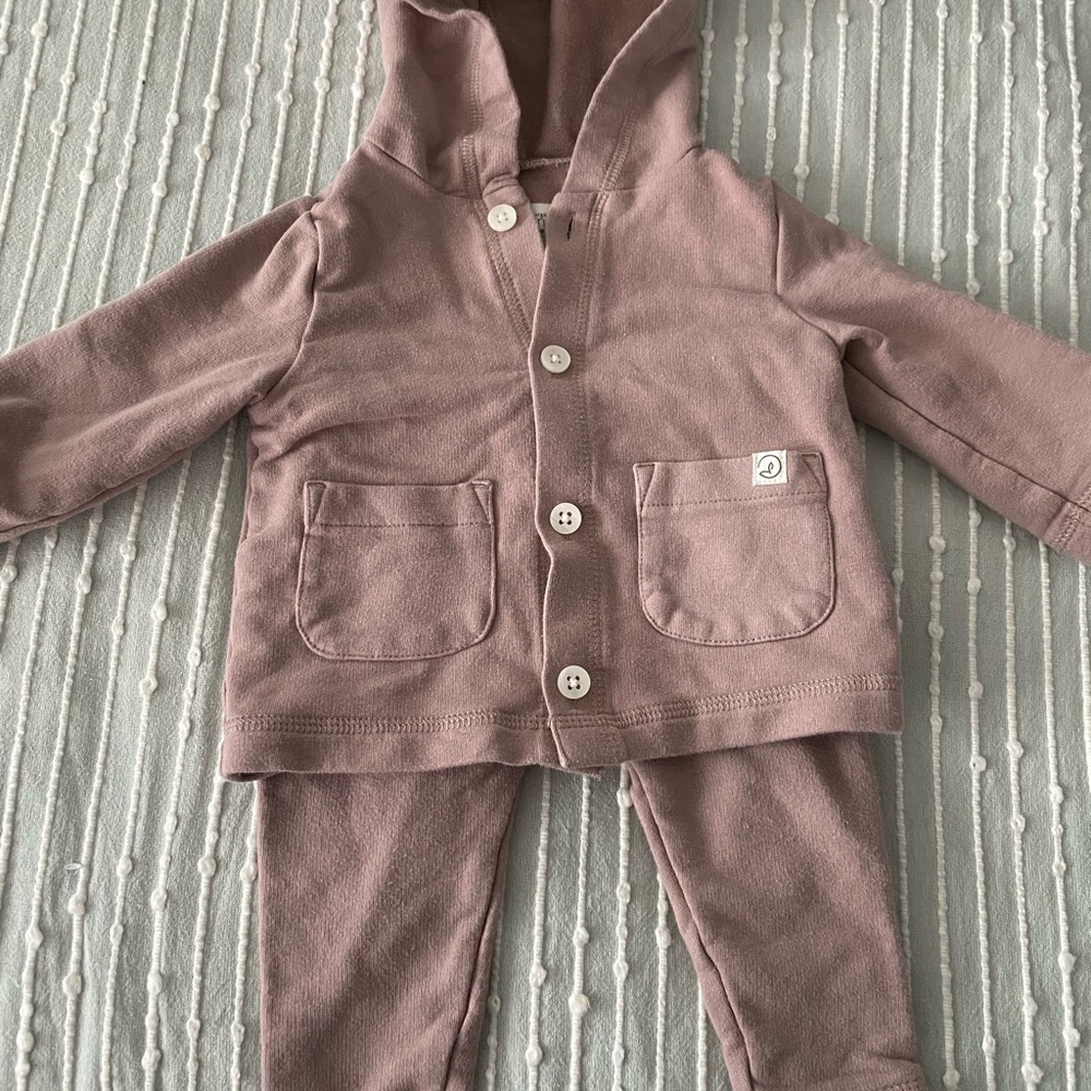 Organic Hooded matching Baby Outfit